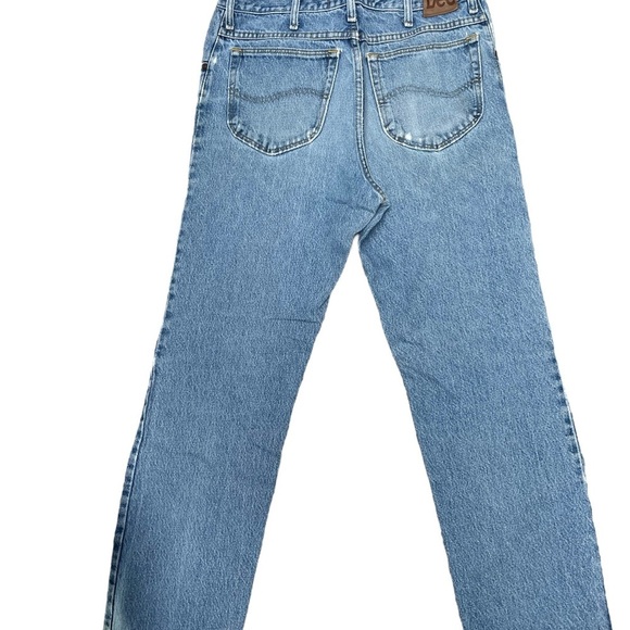 Vintage Lee Mens Jeans Regular fit straight leg high rise cotton jeans 34x32 - Picture 5 of 7
